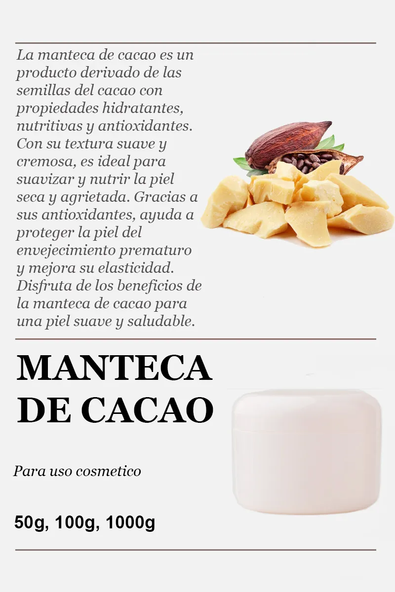 Manteca de cacao pura