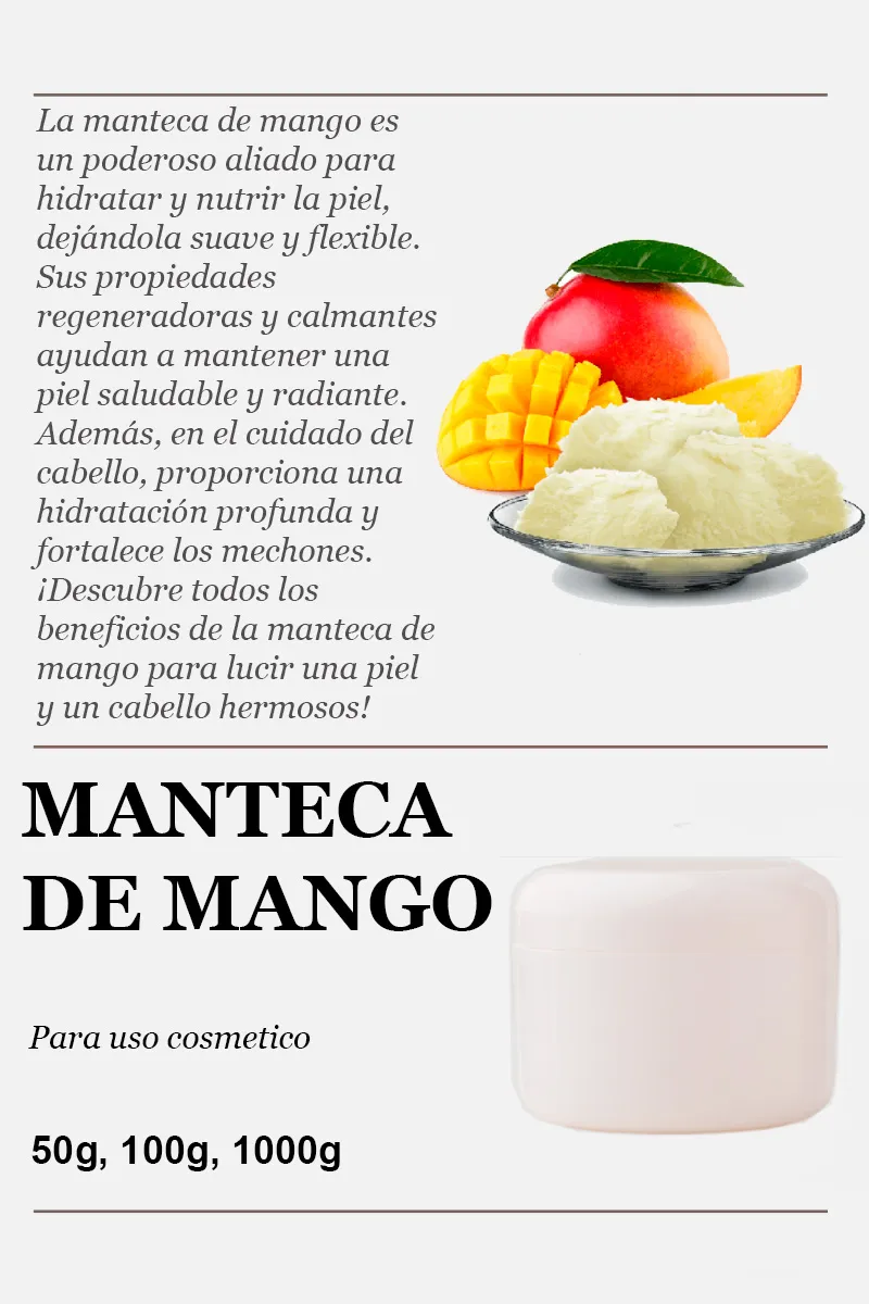 Manteca de mango refinada