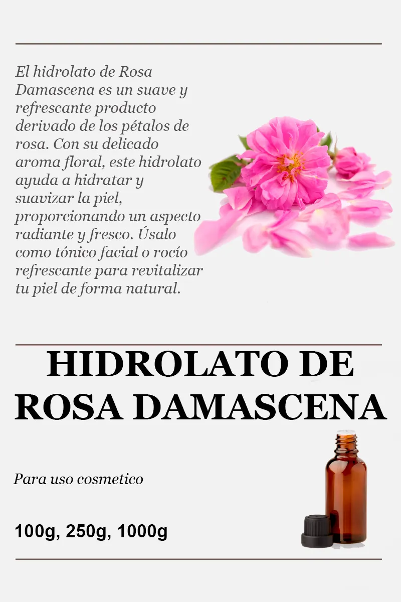 Hidrolato de Rosa Damascena 