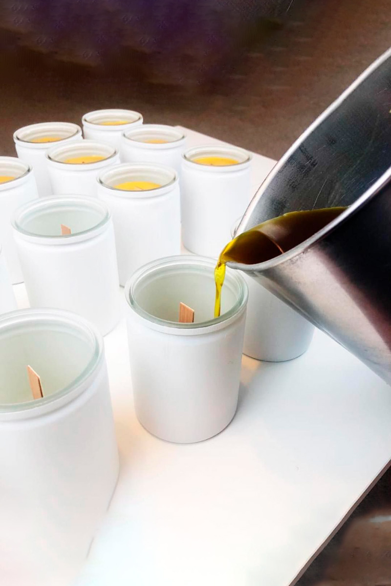 Portavelas, vasos, moldes para velas 